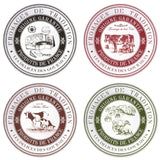 DAKOTA GOURMET DESSERT PLATES ASSTD 4PCE SET