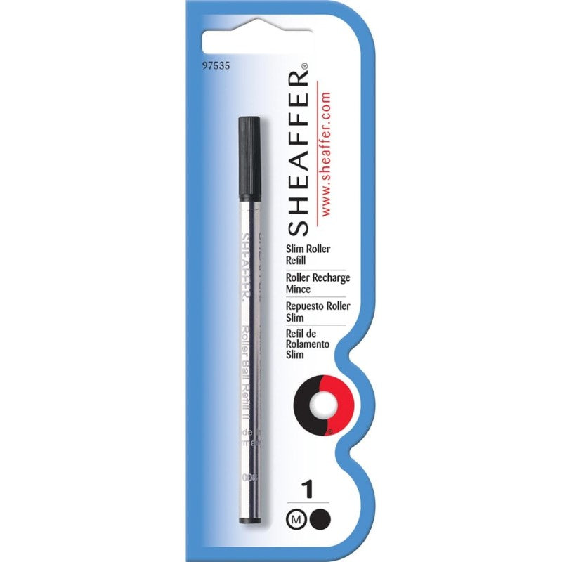 SHEAFFER® SLIM ROLLERBALL REFILL - BLACK MEDIUM - BLISTER CARD