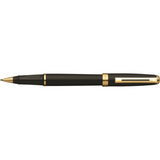 SHEAFFER PRELUDE BLACK MATTE/22CT GOLD PLATE ROLLERBALL PEN