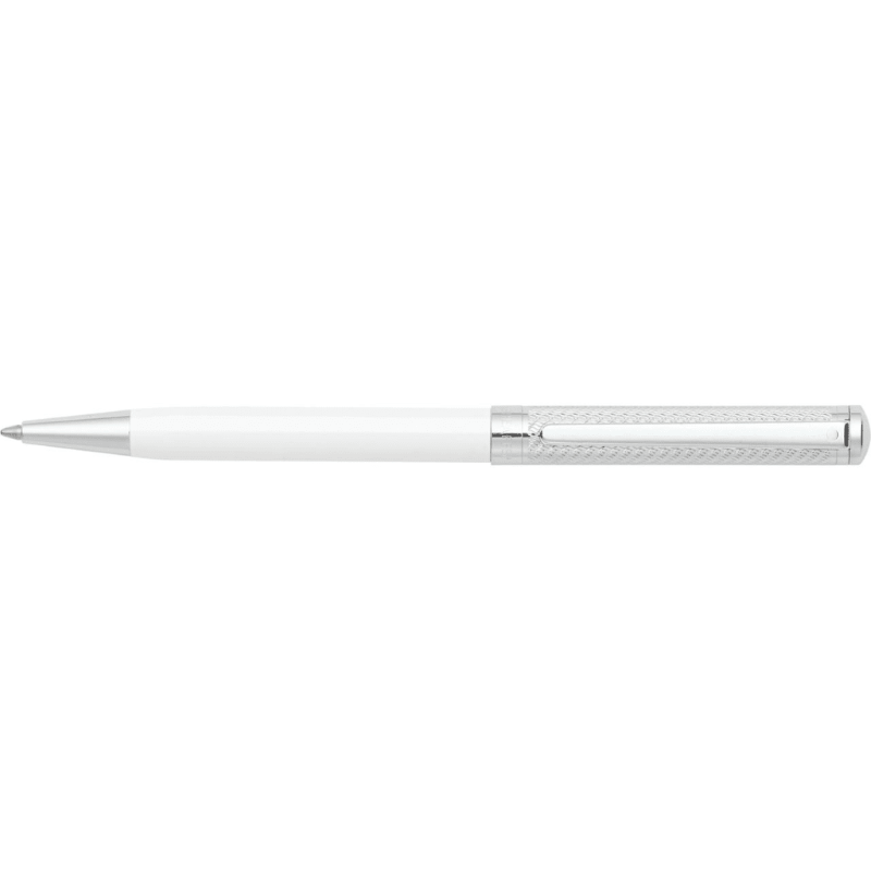SHEAFFER INTENSITY WHITE/SPIRAL CAP/CHROME PLATE BALLPOINT PEN