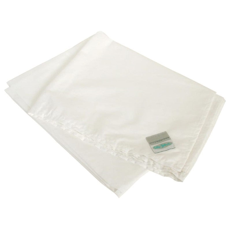 SILLY BILLYZ COT SHEET FLAT WHITE POLYCOTTON