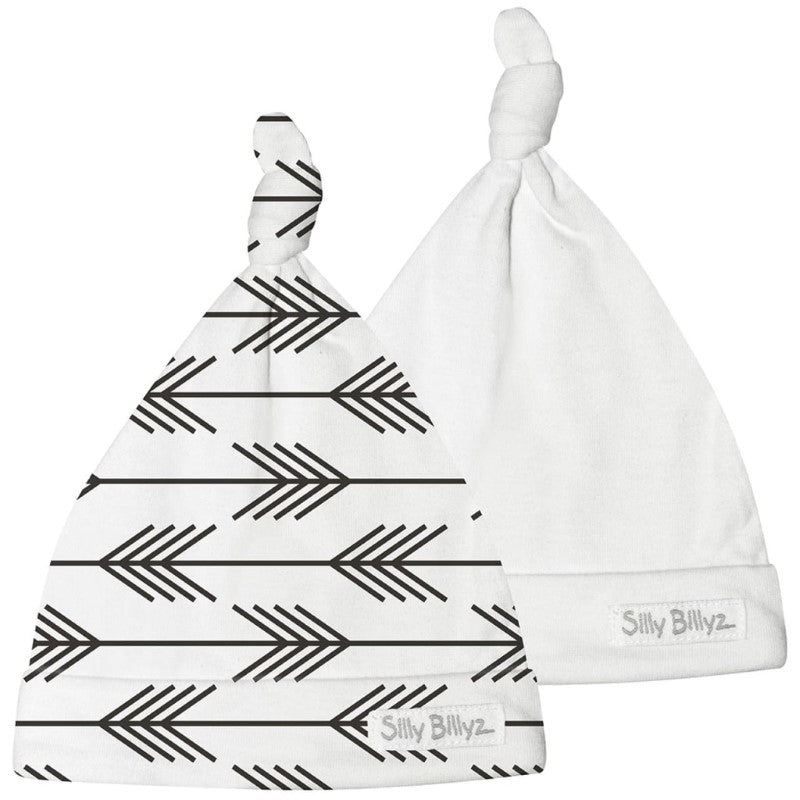 SILLY BILLYZ GUMNUT BABYHAT 2PK ARROWS