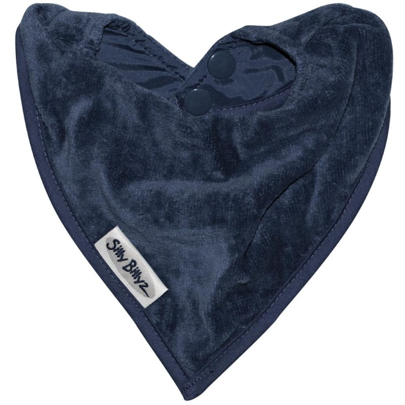 SILLY BILLYZ TOWEL BANDANA BIB NAVY