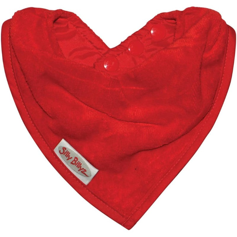 SILLY BILLYZ TOWEL BANDANA BIB RED