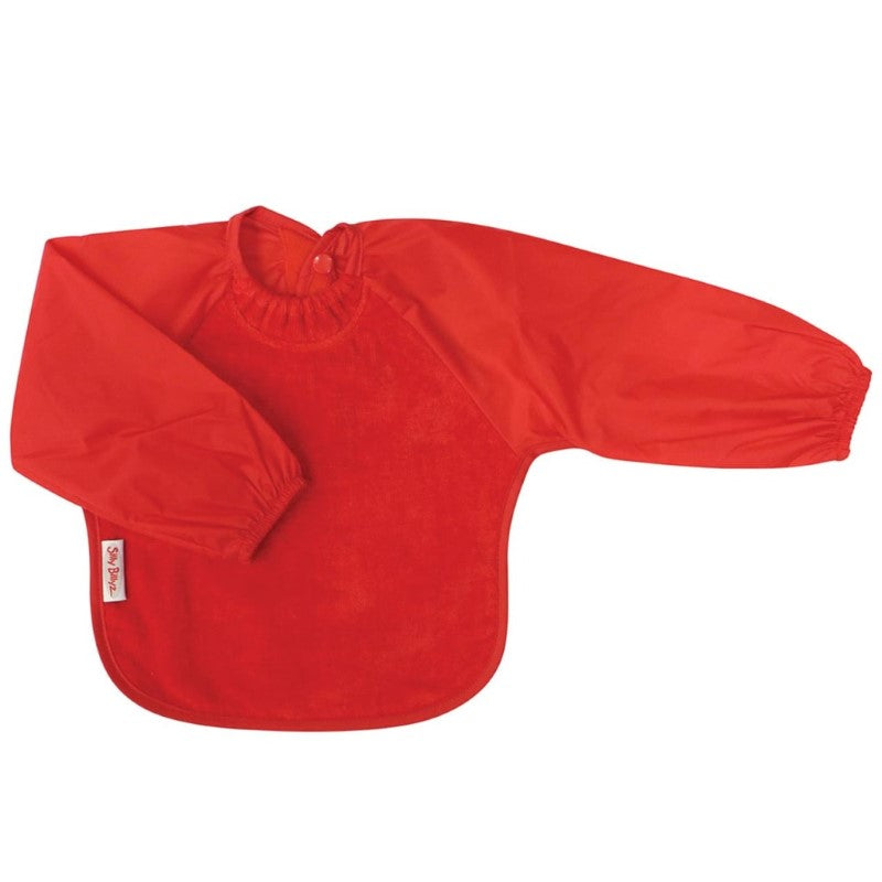 SILLY BILLYZ TOWEL SMALL L/S BIB RED