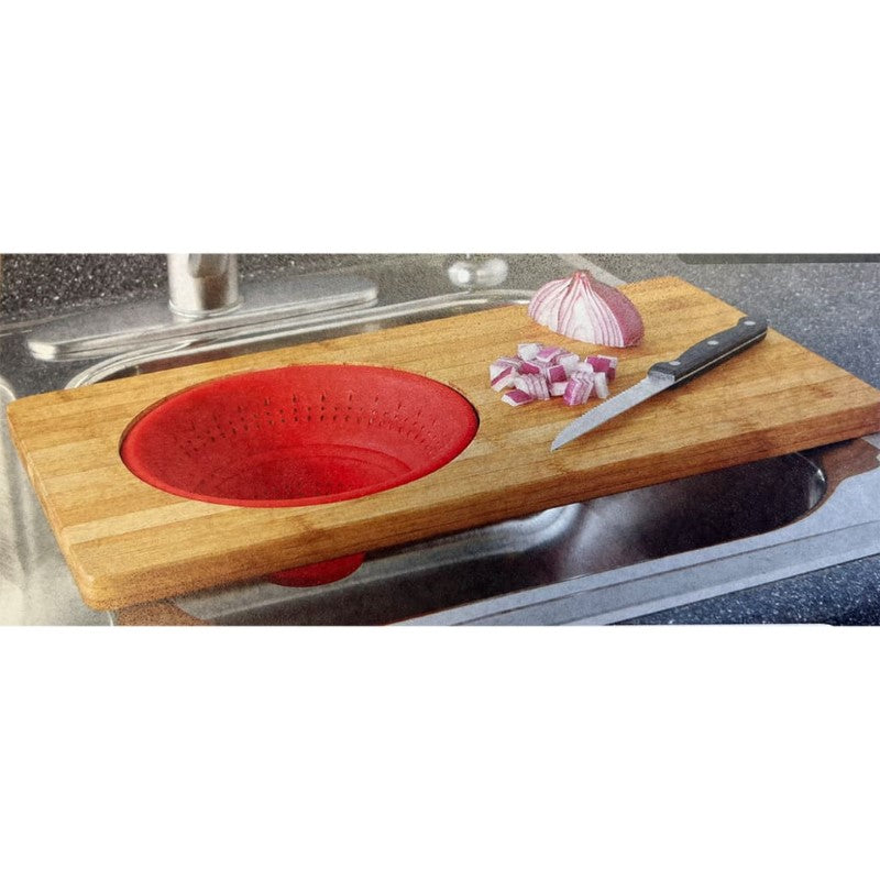 BAMBOO BOARD AND STRAINER GREY