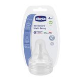 CHICCO TEAT: WELL-BEING SILICON 4M+ FAST FLOW 2PK