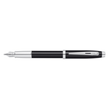 SHEAFFER® 100 9338 GLOSSY BLACK FOUNTAIN PEN WITH CHROME TRIM - MEDIUM