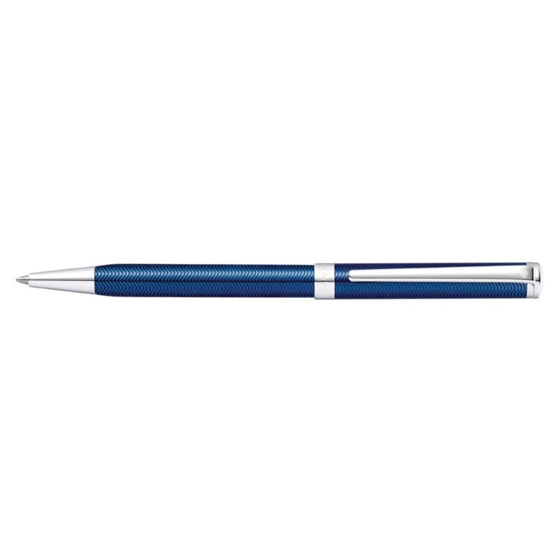 SHEAFFER INTENSITY ENGRAVED BLUE LACQUE/CHROME TRIM BALLPOINT PEN