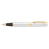 SHEAFFER® 300 9342 BRIGHT CHROME FOUNTAIN PEN WITH GOLD-TONE TRIM - MEDIUM