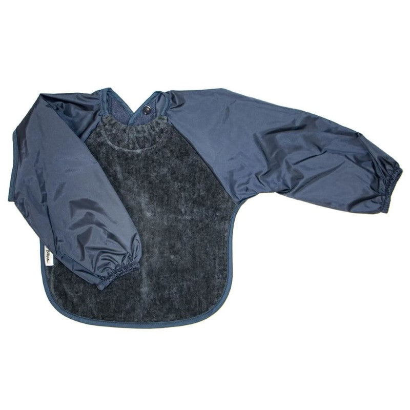 SILLY BILLYZ TOWEL SMALL L/S BIB NAVY