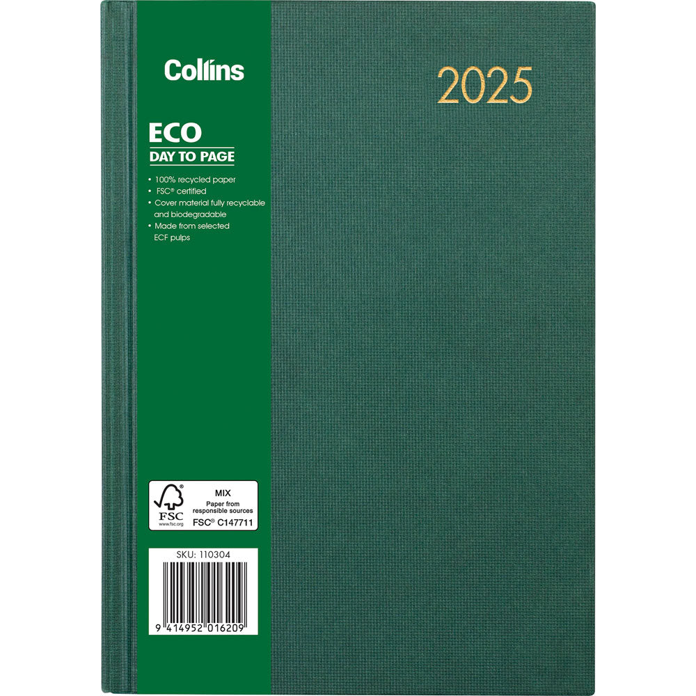 Collins Eco A51 Day Per Page Diary Odd Year