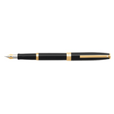SHEAFFER SAGARIS FLUTED GOLD/ GOLD TRIM FINE FOUNTAIN PEN
