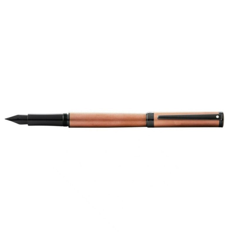 SHEAFFER INTENSITY ENGRVD BRONZE/BLACK TRIM MEDIUM FOUNTAIN PEN