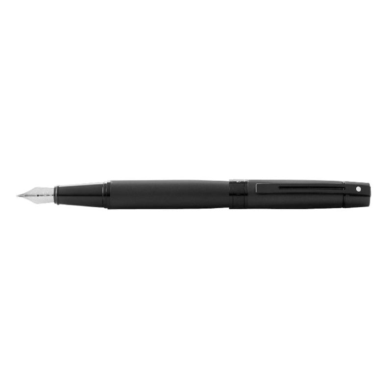 SHEAFFER® 300 9343 MATTE BLACK FOUNTAIN PEN WITH BLACK TRIM - MEDIUM