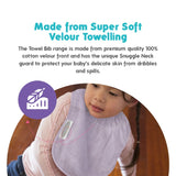 SILLY BILLYZ TOWEL PLAIN LARGE BIB LAVENDER