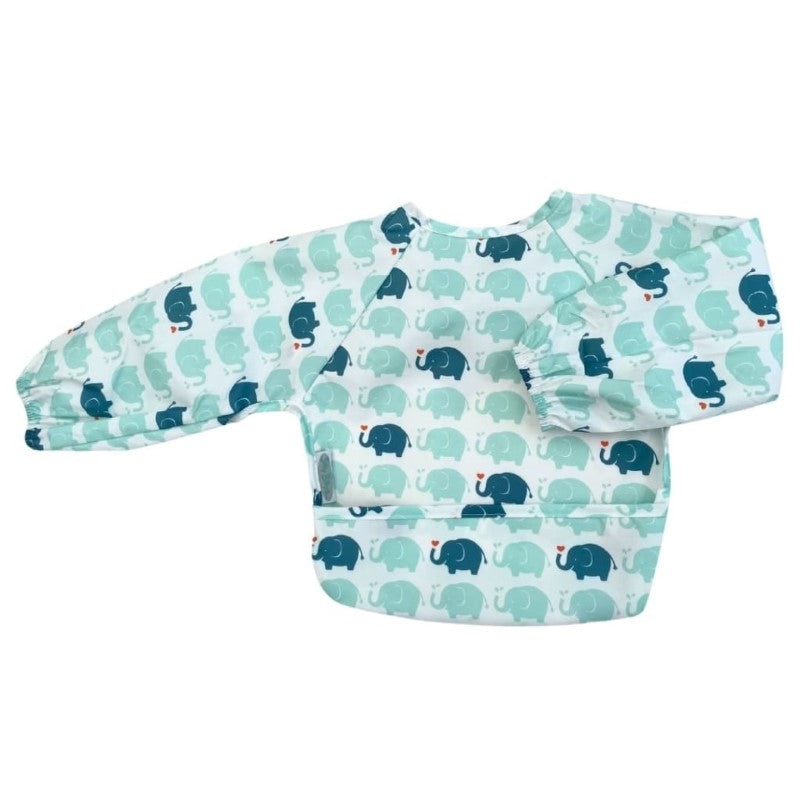 NYLON SMALL LONG SLEEVE BIB ELEPHANT LOVE