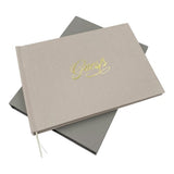 Plush Linen Grey Blue Slip-in Photo Album 200 Photos