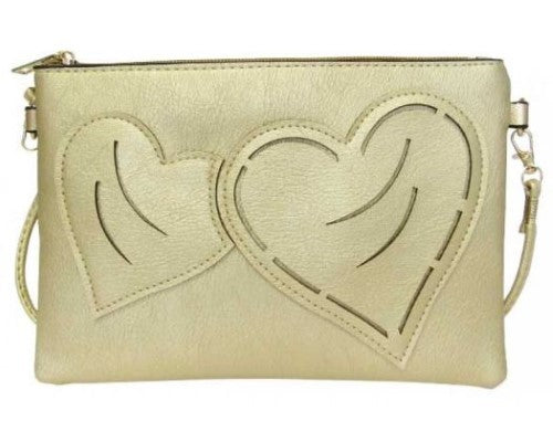 ShoulderBag TwoHearts Gold