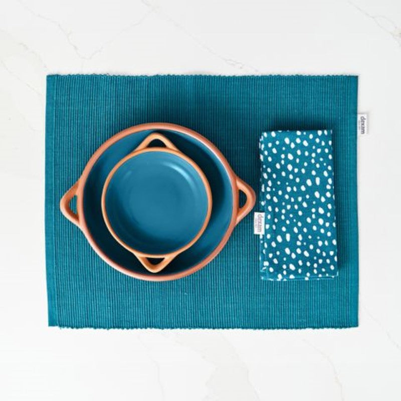 Dexam Sintra Recycled Cotton Spotted Napkin & Placemat Ink