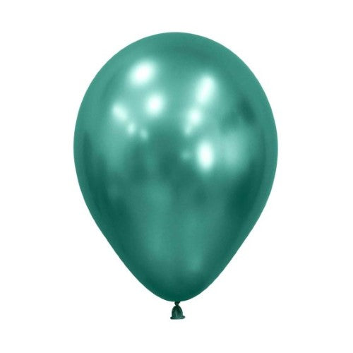Sempertex 12cm Metallic Reflex Aurora Green Latex Balloons - Pack of 50