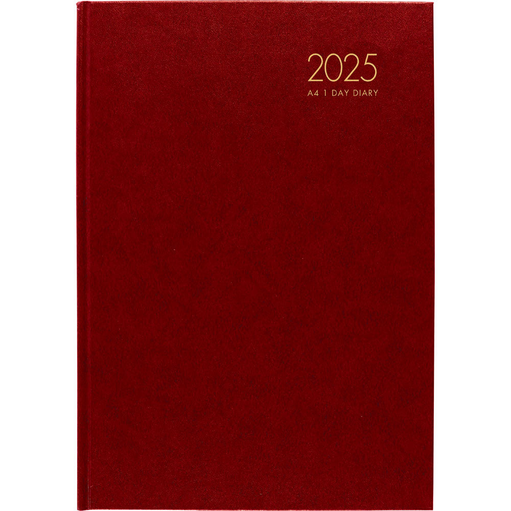 Collins Windsor A41 Day To Page Diary Red Odd Year