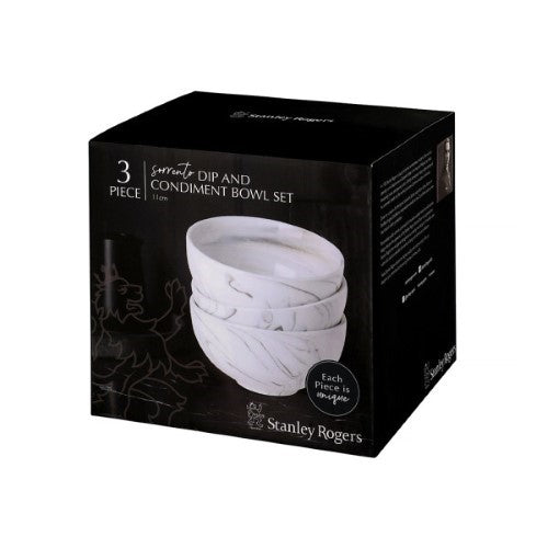 Sorrento Condiment Bowls 11cm - Set 3 - Stanley Rogers