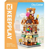 Building Block Set - Keeppley City Corner Chocolate Dream Factory