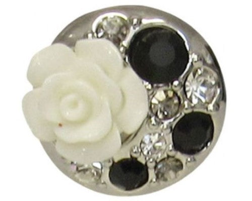 Snaps REDFOX  - Snap-White Flower 3D