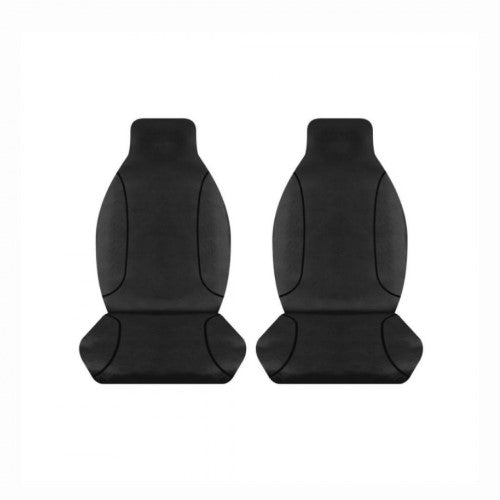 Black Canvas Front Seat Cover Pair Hilux 2015-Current - TRADIES