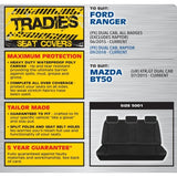 Black Canvas Rear Seat Cover - Ford Ranger Py T6.2 - TRADIES