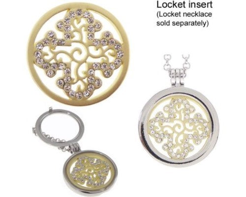 Locket Insert-Insert Gold/Lace