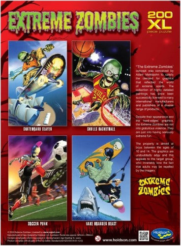 Jigsaw Puzzle - Extreme Zombies Wake Boarder Beast (200 XL Piece)