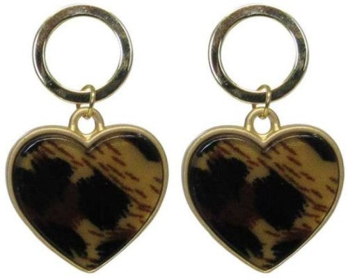 Earring - Leopard Hearts
