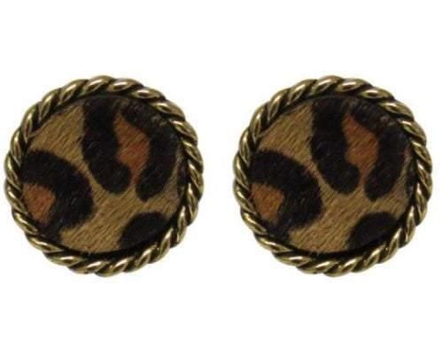 Earring - Leopard Circles