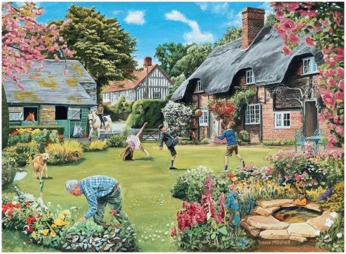 Jigsaw Puzzle - Village Kids Cottage Garden (1000pcs)