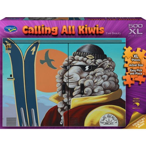 Jigsaw Puzzle - Calling all Kiwis Ewe Beauty (500 XL Piece)