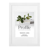 PROFILE ELEGANT DELUXE WHITE 11X14/8X10 PHOTO FRAME
