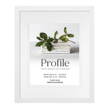 PROFILE ELEGANT DELUXE WHITE 11X14/8X10 PHOTO FRAME