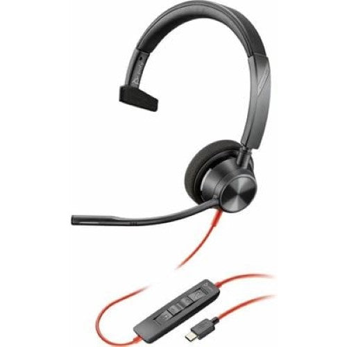 HP Poly Blackwire 3310 Monaural USB-C Headset +USB-C/A Adapter (8X215AA)