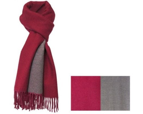 Scarf -Silk-touch Wine Red