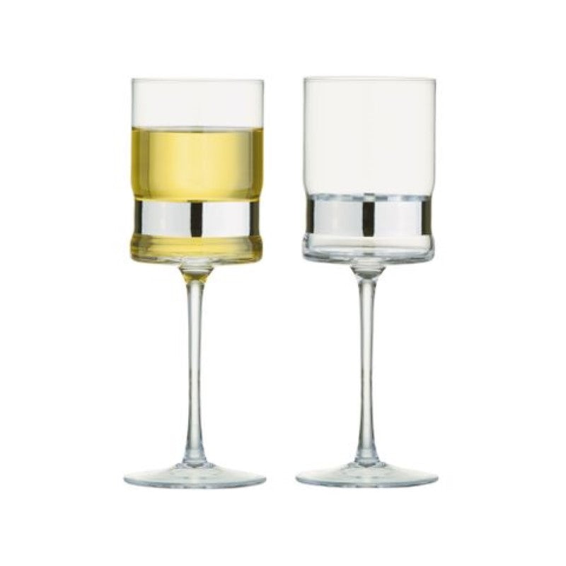 ASD Soho Wine Glass Silver Set 2