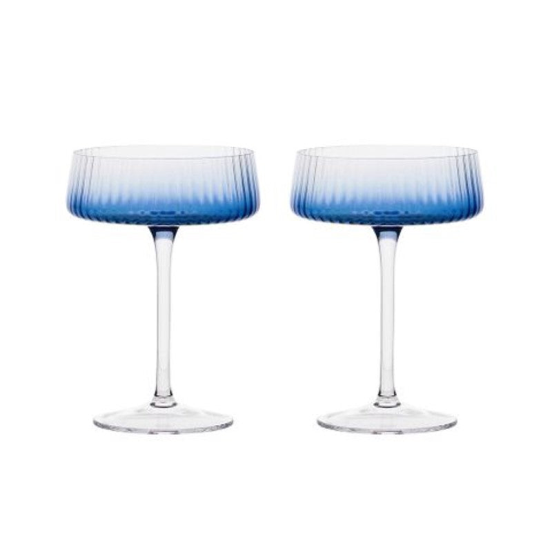 ASD Empire Champagne Saucer Blue (Set 2)