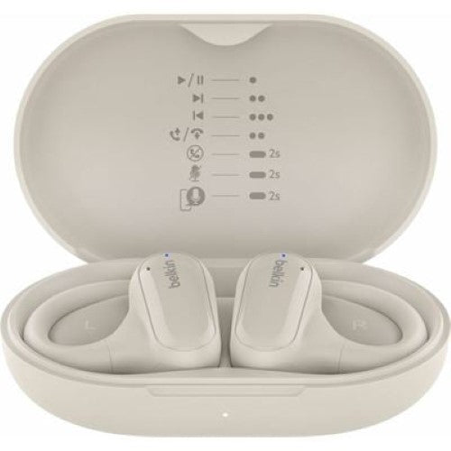 Belkin SoundForm ClearFit Open Ear True Wireless Headphones Sand (AUC013BTSA)