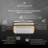 Euro Top Mattress - Makers Midnight (Long Single)