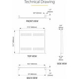 2-Pack 1U Server Rack Shelf Vented