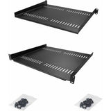 2-Pack 1U Server Rack Shelf Vented