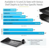 2-Pack 1U Server Rack Shelf Vented