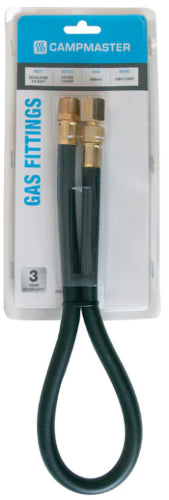 Campmaster 600mm POL Gas Hose and Regulator Including Adaptor
