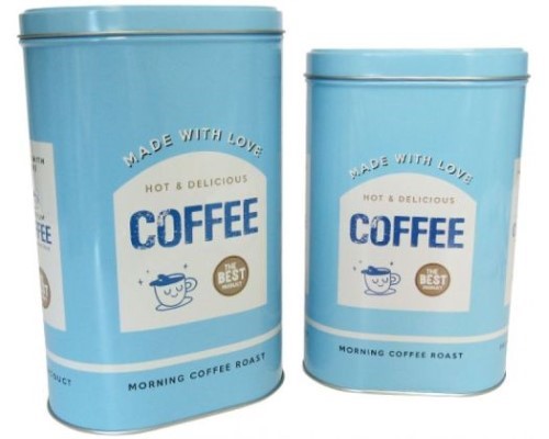 Coffee Tins Blue
